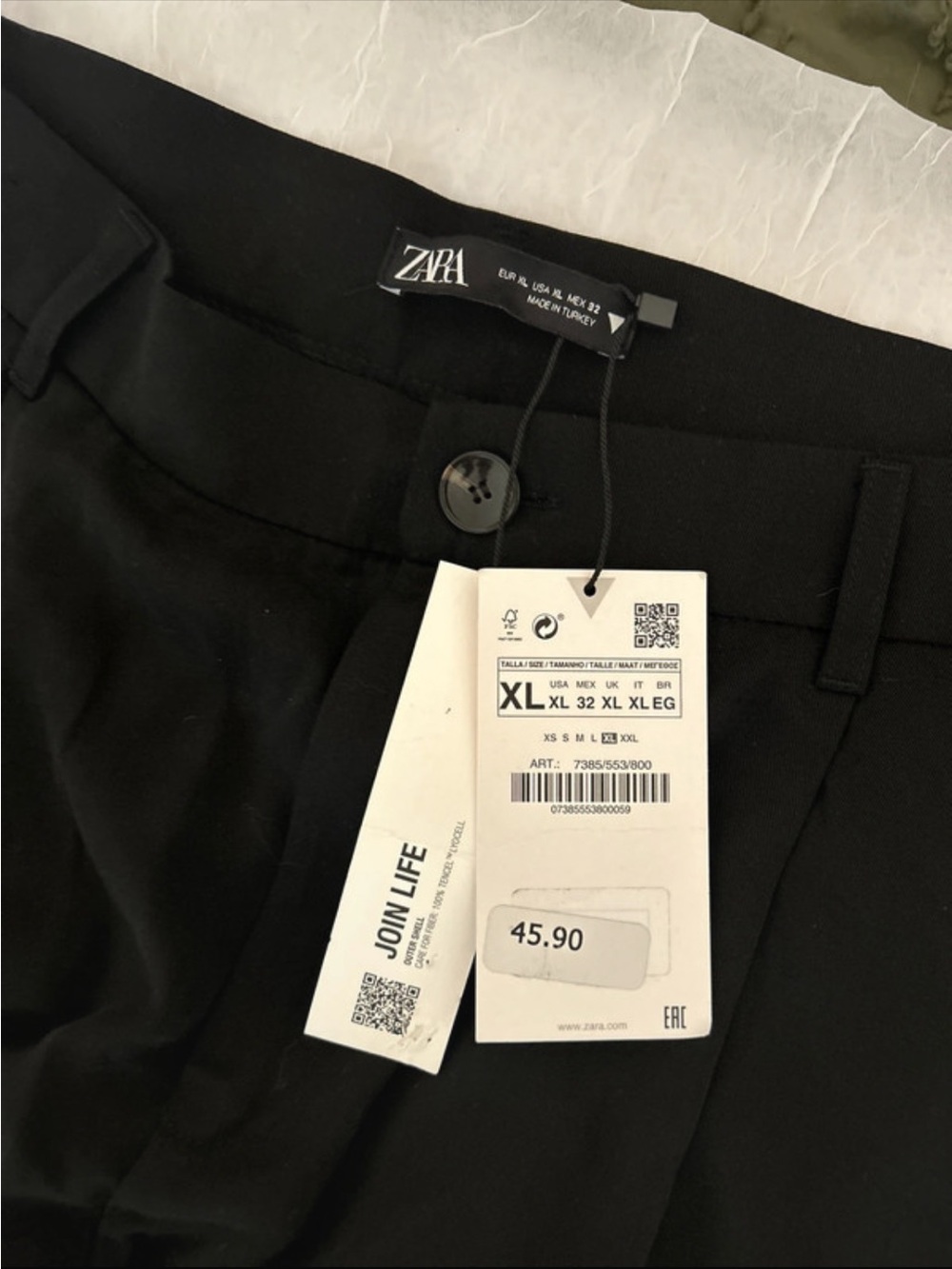 Zara Black Women's Tailored Trousers